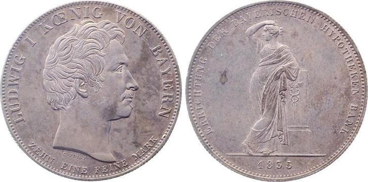 Duitsland Bayern Geschichtstaler, daalder 1835 Hypotheken..., Postzegels en Munten, Munten | Europa | Niet-Euromunten, België