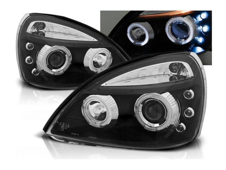 Angel Eyes koplampen Black geschikt voor Renault Clio 01-05, Auto-onderdelen, Verlichting, Nieuw, Renault, Verzenden