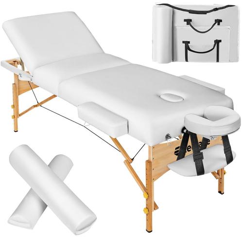 3 zones massagetafel-set Somwang met 7,5cm matras, rolkussen, Sports & Fitness, Produits de massage, Envoi