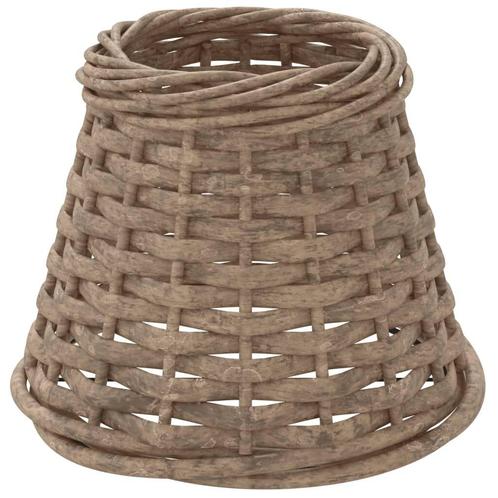 Bruine Rotan Lampenkap Ã15cm | Retour Deal | Knaller!, Huis en Inrichting, Lampen | Lampenkappen, Minder dan 25 cm, Rond, Bruin