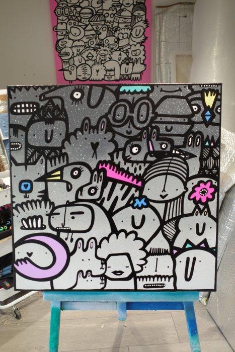 Kev Munday - Come Out at Night, Antiquités & Art, Art | Peinture | Moderne