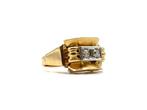 Bague - 18 carats Or jaune, Platine -  0.30ct. tw. Diamant