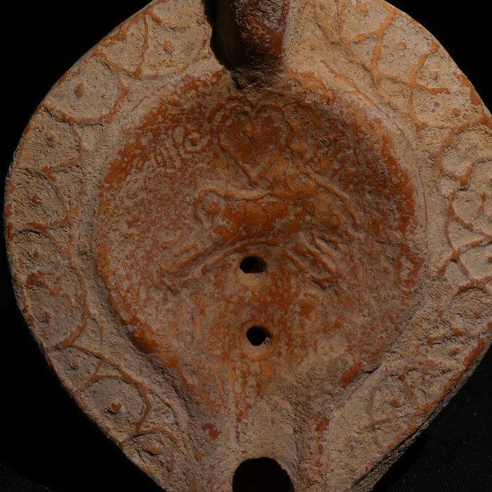 Oud-Romeins Terracotta Olielamp Ontvoering van Europa. 12,5, Verzamelen, Mineralen en Fossielen