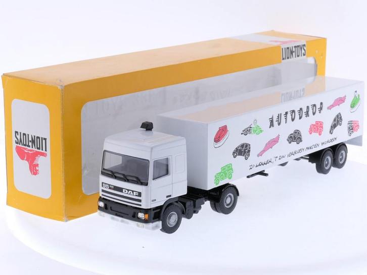 Schaal 1:50 Lion-toys No. 36 DAF 95-400ATi met Autodrop..., Hobby en Vrije tijd, Modelauto's | 1:50, Gebruikt, Ophalen of Verzenden