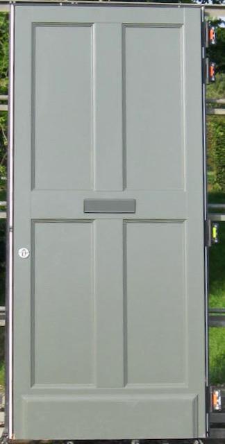 afrormosia houten buitendeur , voordeur , deur 115 x 314/231, Doe-het-zelf en Bouw, Deuren en Vliegenramen, Zo goed als nieuw