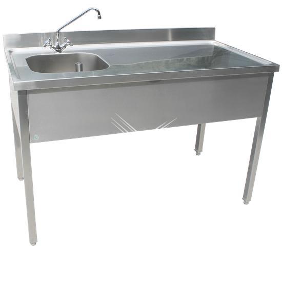 Rvs cheftafel zonder bodemschap 1300x700x900 mm (spoelbak li, Zakelijke goederen, Horeca | Meubilair en Inrichting, Nieuw in verpakking