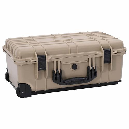 vidaXL Harde Case met opslag Zand 56 x 35 x 23 cm, Audio, Tv en Foto, Foto | Cameratassen, Nieuw, Verzenden