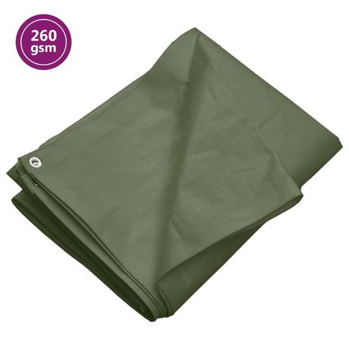 vidaXL Dekzeil 260 g/m² 8x8 m HDPE groen, Doe-het-zelf en Bouw, Overige Doe-Het-Zelf en Bouw, Nieuw, Verzenden