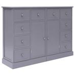 vidaXL Dressoir met 10 lades 113x30x79 cm hout grijs, Huis en Inrichting, Kasten | Dressoirs, Verzenden, Nieuw