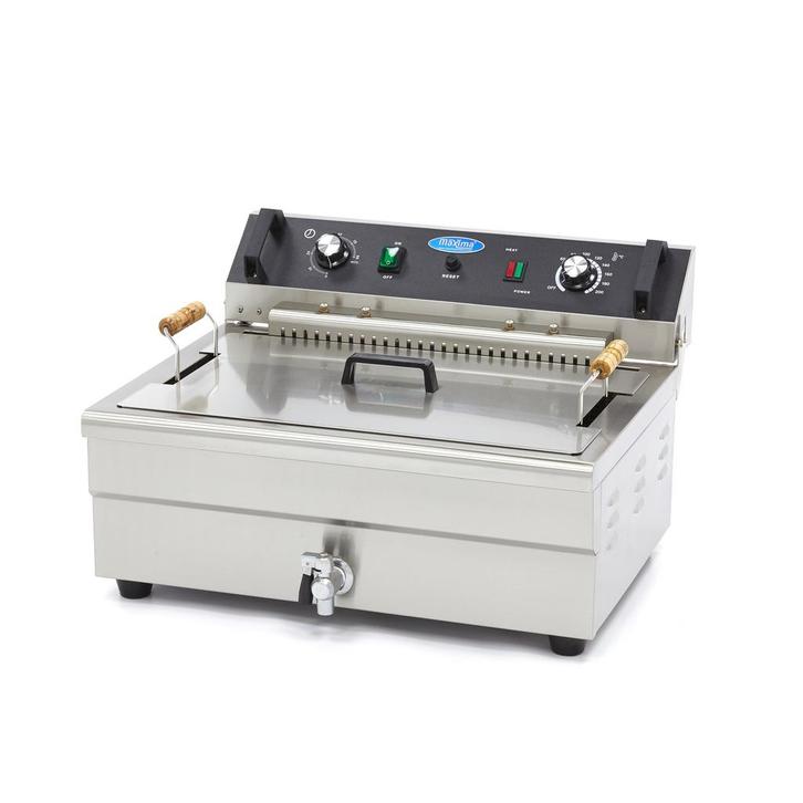 Frituurpan - 20 L - 1 Mand - met Tapkraan, Elektronische apparatuur, Frituurpannen, Nieuw, 4 liter of meer, Verzenden