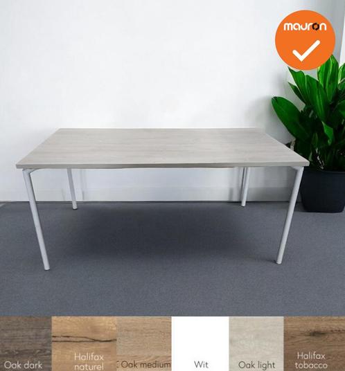 Vergadertafel - 4-poots - 160x80cm - met wit onderstel - Bla, Articles professionnels, Aménagement de Bureau & Magasin | Mobilier de bureau & Aménagement