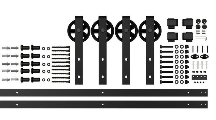 Schuifdeursysteem Dubbel - Spaken met rails, Doe-het-zelf en Bouw, Raamkozijnen en Schuifdeuren, Nieuw