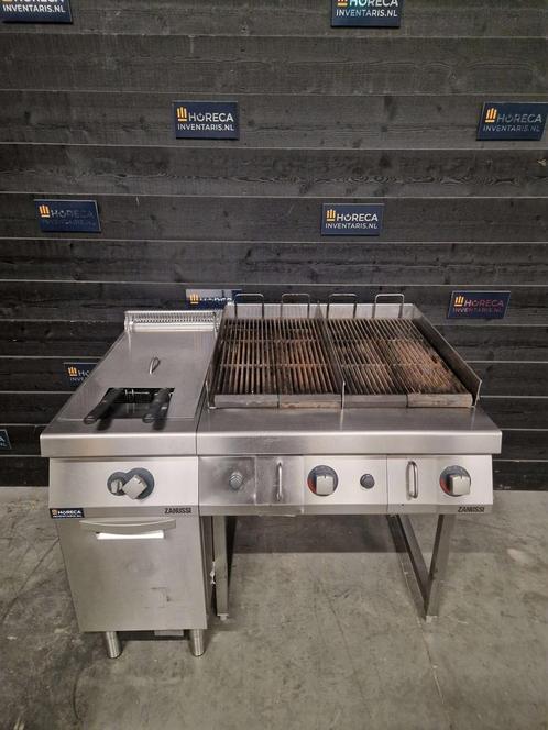 Zanussi lavagrill en friteuse | 2 zones | 23 liter | aardgas, Zakelijke goederen, Horeca | Keukenapparatuur, Gebruikt, Fornuis, Frituur en Grillen