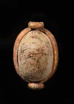 Oud-Egyptisch Speksteen Scarabaeus in een gouden montuur, Antiek en Kunst