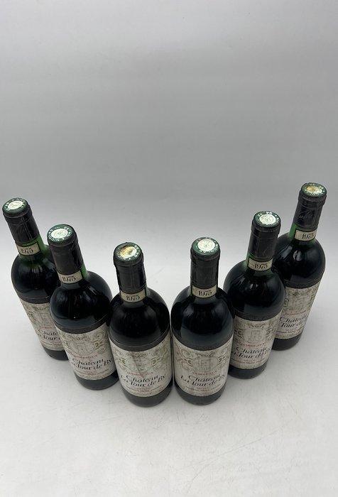 1975 Château La Tour de By - Bordeaux, Médoc - 6 Bouteilles, Verzamelen, Wijnen