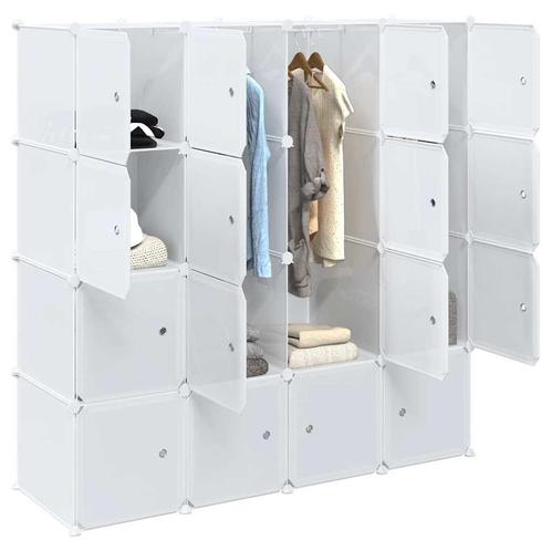 vidaXL Opbergmeubel met 16 vakken en ophangstangen, Maison & Meubles, Armoires | Penderies & Garde-robes, Envoi