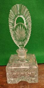 Parfumfles (2) - cristallo molato (glas met een mat, Antiek en Kunst