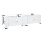 vidaXL Wasmachine- en drogerverhoger dubbel met lades wit, Verzenden, Nieuw