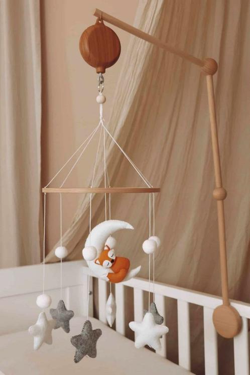 Complete set Handgemaakte slapende vos muziekmobiel, Kinderen en Baby's, Kinderkamer | Inrichting en Decoratie