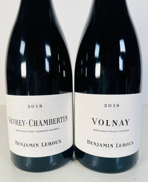 2018 Benjamin Leroux: Gevrey-Chambertin & Volnay - Bourgogne, Verzamelen, Wijnen