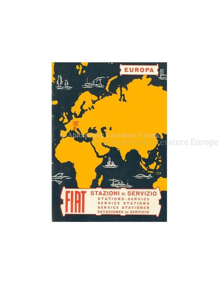 1968 FIAT SERVICE STATIONS EUROPA HANDBOEK, Autos : Divers, Modes d'emploi & Notices d'utilisation