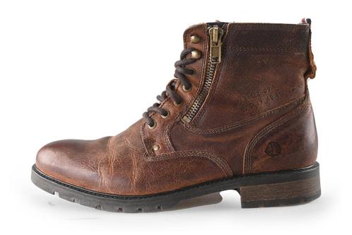 Mustang Veterboots in maat 44 Cognac | 5% extra korting, Kleding | Heren, Schoenen, Overige kleuren, Zo goed als nieuw, Boots