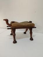 Stoel - kameelzadel - Hout, Leder - kameelzadel, Antiek en Kunst