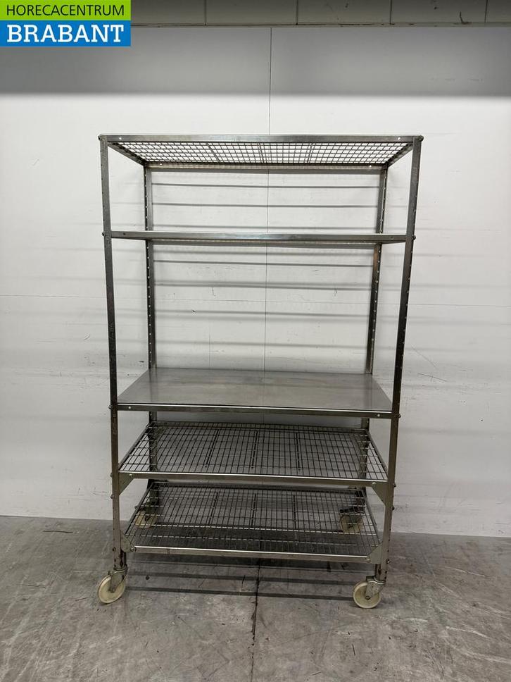 RVS Verrijdbare Stelling 120,5 x 62 x 199 cm Horeca, Zakelijke goederen, Horeca | Meubilair en Inrichting, Ophalen of Verzenden