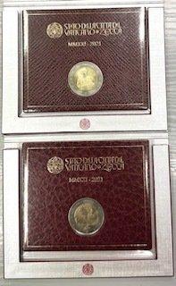 Vaticaan. 2 Euro 2021 Caravaggio + Dante Alighieri (2, Postzegels en Munten, Munten | Europa | Euromunten