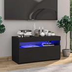 vidaXL Tv-meubel met LED-verlichting 75x35x40 cm zwart, Huis en Inrichting, Verzenden, Nieuw