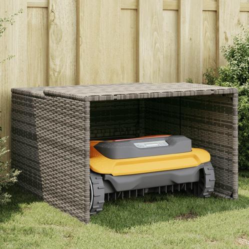 vidaXL Garage voor robotmaaier 86x90x52/57 cm poly rattan, Tuin en Terras, Grasmaaiers, Nieuw, Verzenden