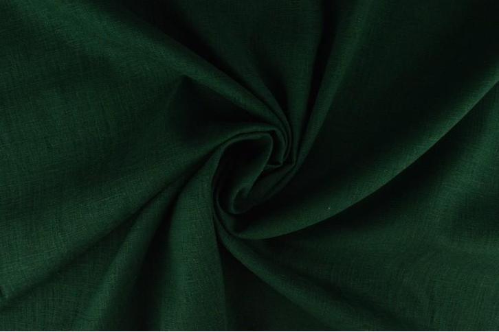 10 meter linnen viscose - Donkergroen, Hobby en Vrije tijd, Stoffen en Lappen, 120 cm of meer, 200 cm of meer, Groen, Nieuw, Linnen