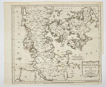 Denemarken - Kaart van Denemarken, de Deense Eilanden, de, Nieuw