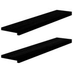 vidaXL Vensterbanken 2 st 100x20x2 cm massief eikenhout, Doe-het-zelf en Bouw, Raamkozijnen en Schuifdeuren, Verzenden, Nieuw
