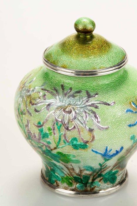 Vase - Émail, Un vase en cloisonné ginbari fin, émaillé en, Antiek en Kunst, Antiek | Overige Antiek