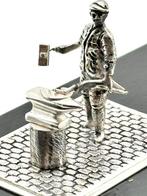 No reserve-Groot model handgemaakte zilveren miniatuur, Antiek en Kunst
