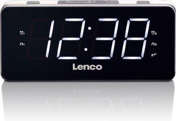 Wekkerradio met LED Display - Wit Lenco CR-18 SHOWMODEL, Electroménager, Réveils, Verzenden
