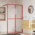 vidaXL Paroi de douche avec verre ESG transparent rouge, Verzenden, Neuf