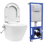 vidaXL Hangend toilet randloos met verborgen stortbak, Doe-het-zelf en Bouw, Sanitair, Verzenden, Nieuw