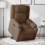 vidaXL Fauteuil inclinable Marron Tissu, Verzenden