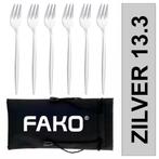 Fako Bijoux® - Gebaksvork / Dessertvork Smal - 13cm - Zilver, Huis en Inrichting, Keuken | Bestek, Nieuw, Verzenden