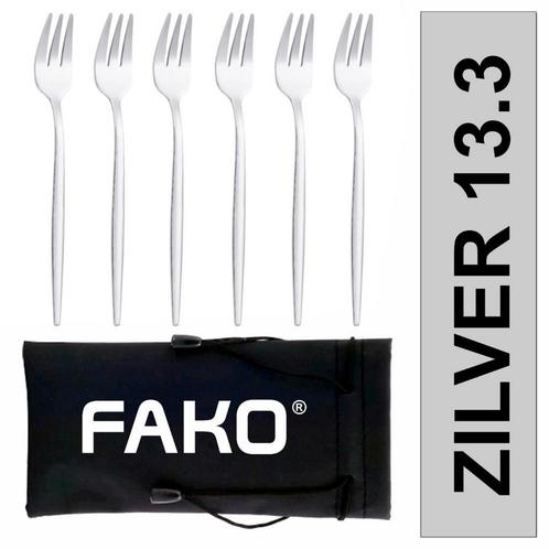 Fako Bijoux® - Gebaksvork / Dessertvork Smal - 13cm - Zilver, Maison & Meubles, Cuisine | Couverts, Envoi