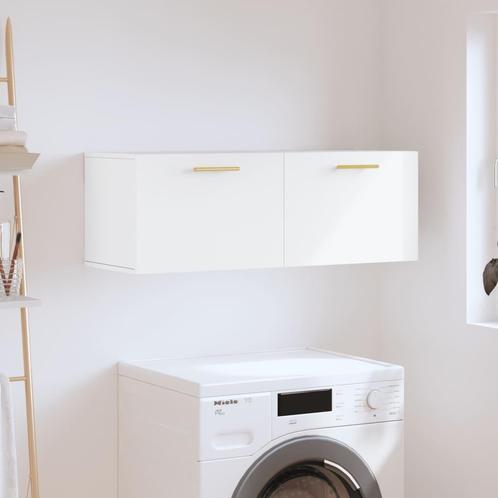 vidaXL Wandkast 100x36,5x35 cm bewerkt hout wit, Huis en Inrichting, Kasten | Overige, Nieuw, Verzenden