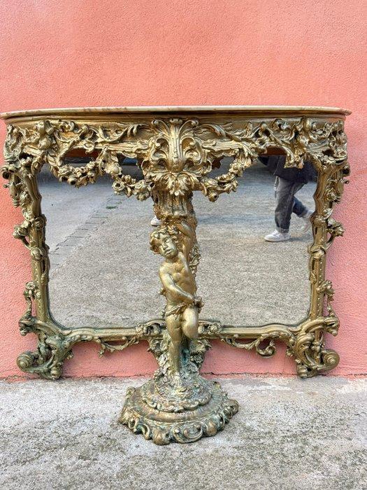 Wandtafel - Hout, Marmer, Glas, Antiquités & Art, Curiosités & Brocante