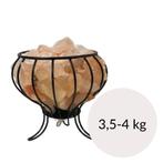 Himalaya Zoutlamp in metalen mandje 3,5-4 kg, Sports & Fitness, Ophalen of Verzenden