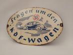 KDF-Wagen, collectors plate - Emaille plaat - Legering, Antiek en Kunst, Antiek | Wandborden en Tegels