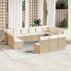 vidaXL Salon de jardin avec coussins 13 pcs beige, Verzenden, Neuf, Salons de jardin