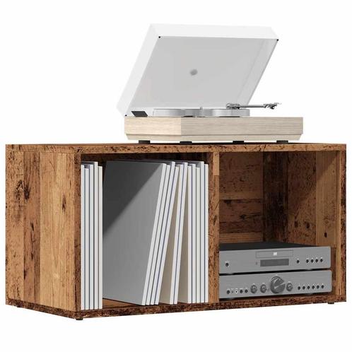 vidaXL LP Opbergbox 69,5x34x36 cm bewerkt hout oud, Huis en Inrichting, Woonaccessoires | Cd- en Dvd-rekken, Nieuw, Verzenden