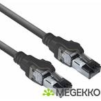 ACT Zwarte 2 meter S/FTP CAT6A IDC 4PPoE / PoE++ 100W LSZH, Verzenden