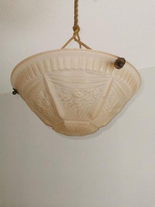 Lustre - Verre - Lustre Art deco, Antiek en Kunst, Kunst | Designobjecten